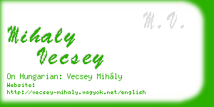mihaly vecsey business card
