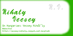 mihaly vecsey business card